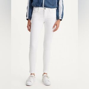 Levi's White 710 Super Skinny Jeans 27 short